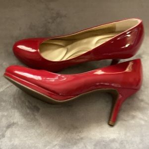 Kelly & Katie Patent Leather Red High Heel Shoes.Size 8